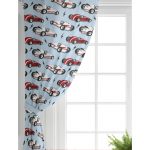 Realhomes Yarış Arabalı Dijital Baskılı Modern Çocuk Odası Fon Perde Realhomes