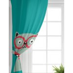 Realhomes Renkli Kedi Dijital Baskılı Modern Çocuk Odası Fon Perde Realhomes