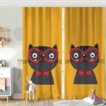 Realhomes Renkli Kedi Dijital Baskılı Modern Çocuk Odası Fon Perde Realhomes