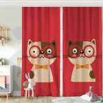 Realhomes Renkli Kedi Dijital Baskılı Modern Çocuk Odası Fon Perde Realhomes