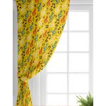 Realhomes Sarı Zeminli Sol Anahtarlı Dijital Baskılı Modern Çocuk Odası Fon Perde Realhomes