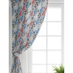 Realhomes Gri Zeminli Sol Anahtarlı Dijital Baskılı Modern Çocuk Odası Fon Perde Realhomes