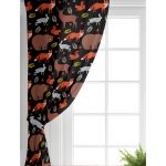 Realhomes Sevimli Hayvanlar Desenli Dijital Baskılı Modern Çocuk Odası Fon Perde Realhomes