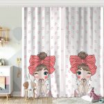 Fashion Girl Dijital Baskılı Modern Çocuk Odası Fon Perde Realhomes