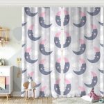 Baykuş Desenli Dijital Baskılı Çocuk Odası Fon Perde Realhomes