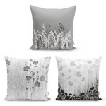 Büyüleyici Renklerde Tropik Yaprak Motifli Dijital Baskılı Kırlent Yastık Kılıf Seti Realhomes