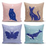 Portre Tasarımlı Dekoratif 4'Lü Kırlent Kılıf Seti Realhomes