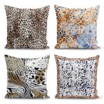 Sevimli Köpekcikler 4'Lü Kırlent Kılıf Seti Realhomes