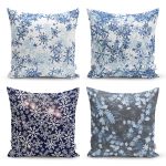 Soyut Çizimler Motifli Dijital Baskılı Dekoratif 4'lü Yastık Kırlent Kılıf Seti Realhomes