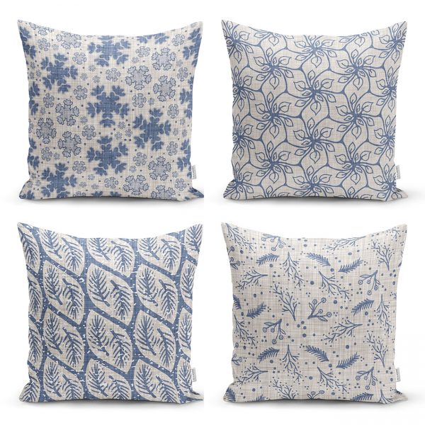 - Rh-K-4luset85-Kot-Zeminde-Kristal-ve-Yaprak-Motifli-Modern-Dekoratif-4lu-Yastik-Kirlent-Kilif-Seti - Realhomes  Pembe Zemin Üzerinde Soyut Çizim Tasarımlı Modern Dijital Baskılı 4'lü Yastık Kırlent Kılıf Seti Realhomes