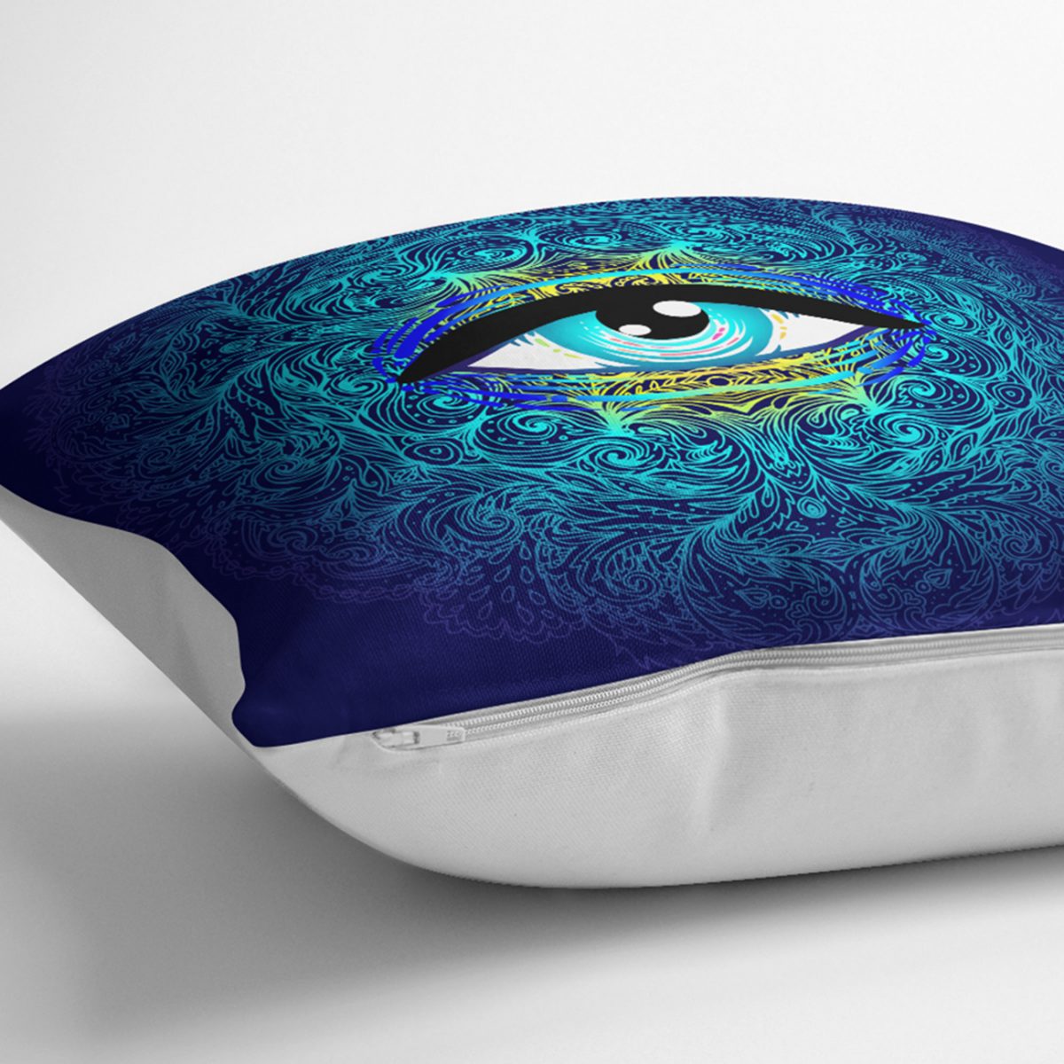 Blue Eye Özel Tasarım Dijital Baskılı Kırlent Kılıfı Realhomes