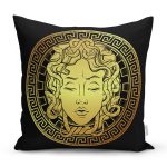 - Rh-K5034-RealHomes-Ozel-Tasarim-Siyah-Zeminde-Gold-Medusa-Dekoratif-Kirlent-Kilifi - Realhomes RealHomes Özel Tasarım Siyah Zeminde Gold Medusa Dekoratif Kırlent Kılıfı Realhomes