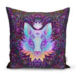 - Rh-K5045-Renli-Zeminde-Kurt-Motifli-Dekoratif-Kirlent-Kilifi - Realhomes  Renli Zeminde Kurt Motifli Dekoratif Kırlent Kılıfı Realhomes