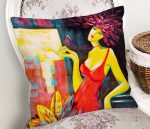 - Rh-K5082-Sulu-Boya-Kirmizi-Elbiseli-Motifli-Ozel-Tasarim-Kirlent-Kilifi-1 - Realhomes  Sulu Boya Kırmızı Elbiseli Motifli Özel Tasarım Kırlent Kılıfı Realhomes