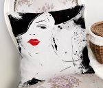 - Rh-K5083-Kirmizi-Rujlu-Siyah-Beyaz-Fashion-Girl-Motifli-Kirlent-Kilifi-1 - Realhomes  Kırmızı Rujlu Siyah Beyaz Fashion Girl Motifli Kırlent Kılıfı Realhomes