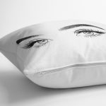 - Rh-K5096beyaz-ayna-RealHomes-Beyaz-Zeminde-Kirpik-Motifli-Ozel-Tasarim-Yastik-Kilifi-2 - Realhomes RealHomes Beyaz Zeminde Kirpik Motifli Özel Tasarım Yastık Kılıfı Realhomes