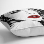 - Rh-K5102-Kirmizi-Dudakli-Kara-Kalem-Cizimli-Ozel-Tasarim-Kirlent-Kilifi-2 - Realhomes  Kırmızı Dudaklı Kara Kalem Çizimli Özel Tasarım Kırlent Kılıfı Realhomes