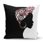 - Rh-K5105-Siyah-Beyaz-Zenci-Kadin-Dekoratif-Kirlent-Kilifi - Realhomes Siyah Beyaz Zenci Kadın Dekoratif Kırlent Kılıfı Realhomes