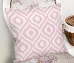 Özel Tasarım Pembe İkat Desenli Dijital Baskılı Yastık Kırlent Kılıfı Realhomes