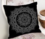 - Rh-K5126-Siyah-Zeminde-Beyaz-Mandala-Desenli-Dekoratif-Yastik-Kilifi-1 - Realhomes  Siyah Zeminde Beyaz Mandala Desenli Dekoratif Yastık Kılıfı Realhomes