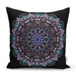 - Rh-K5132siyah-Siyah-Zeminde-Pembe-Mavi-Mandala-Desenli-Modern-Yastik-Kilifi - Realhomes Siyah Zeminde Pembe Mavi Mandala Desenli Modern Yastık Kılıfı Realhomes