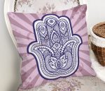 Dekoratif Fatma Ana Eli Motifli Özel Tasarım Kırlent Kılıfı Realhomes