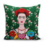 - Rh-K5212-Yesil-Zeminde-Frida-Kahlo-Motifli-Ozel-Tasarim-Yastik-Kilifi - Realhomes  Yeşil Zeminde Frida Kahlo Motifli Özel Tasarım Yastık Kılıfı Realhomes