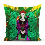 - Rh-K5218-Tropik-Yapraklar-Icerisinde-Frida-Motifli-Dijital-Baskili-Kirlent-Kilifi - Realhomes Tropik Yapraklar İçerisinde Frida Motifli Dijital Baskılı Kırlent Kılıfı Realhomes