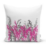 - Rh-K5233beyaz-Beyaz-Zeminde-Gri-Ve-Fusya-Cicek-Baskili-Kirlent-Kilifi - Realhomes  Beyaz Zeminde Gri Ve Fuşya Çiçek Baskılı Kırlent Kılıfı Realhomes