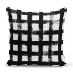 - Rh-K5236siyah-Siyah-Zeminde-Geometrik-Kare-Motifli-Dekoratif-Yastik-Kilifi - Realhomes Siyah Zeminde Geometrik Kare Motifli Dekoratif Yastık Kılıfı Realhomes
