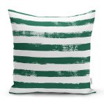- Rh-K5237koyuyesil-Koyu-Yesil-Cizgili-Motifli-Dekoratif-Modern-Yastik-Kilifi - Realhomes  Koyu Yeşil Çizgili Motifli Dekoratif Modern Yastık Kılıfı Realhomes