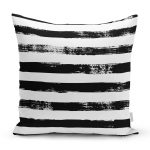 - Rh-K5237siyah-Siyah-Cizgili-Motifli-Dekoratif-Modern-Yastik-Kilifi - Realhomes Siyah Çizgili Motifli Dekoratif Modern Yastık Kılıfı Realhomes