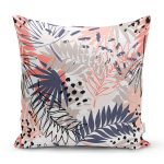 - Rh-K5251-Beyaz-Zeminde-Renkli-Yaprak-Desenli-Kirlent-Kilifi - Realhomes Beyaz Zeminde Renkli Yaprak Desenli Kırlent Kılıfı Realhomes