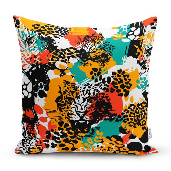 - Rh-K5268-Kaplan-Motifli-Renkli-Dijital-Baskili-Ozel-Tasarim-Modern-Yastik-Kilifi - Realhomes  Kaplan Motifli Renkli Dijital Baskılı Özel Tasarım Modern Yastık Kılıfı Realhomes