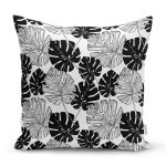 - Rh-K5289-Siyah-Ve-Beyaz-Yaprak-Motifli-Dekoratif-Yastik-Kilifi - Realhomes Siyah Ve Beyaz Yaprak Motifli Dekoratif Yastık Kılıfı Realhomes