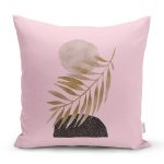 - Rh-K5316pembe-Pembe-Zemin-Uzerinde-Soyut-Cizim-Ay-Ve-Yaprak-Motifli-Kirlent-Kilifi - Realhomes  Pembe Zemin Üzerinde Soyut Çizim Ay Ve Yaprak Motifli Kırlent Kılıfı Realhomes