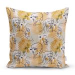 - Rh-K5347-Tropik-Gold-Yapraklar-Uzerinde-Antik-Yunan-Tanrisi-Desenli-Kirlent-Kilifi - Realhomes  Tropik Gold Yapraklar Üzerinde Antik Yunan Tanrısı Desenli Kırlent Kılıfı Realhomes