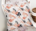 Turuncu Siyah Renkli Yaprak Dijital Baskılı Özel Tasarım Kırlent Kılıfı Realhomes