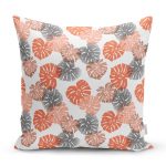 - Rh-K5359-Beyaz-Zemin-Uzerinde-Pembe-Noktali-Tropik-Yaprak-Desenli-Kirlent-Kilifi - Realhomes Beyaz Zemin Üzerinde Pembe Noktalı Tropik Yaprak Desenli Kırlent Kılıfı Realhomes