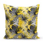 - Rh-K5367-Sari-Zemin-Uzerinde-Beyaz-Ve-Gri-Yaprak-Motifli-Kirlent-Kilifi - Realhomes Sarı Zemin Üzerinde Beyaz Ve Gri Yaprak Motifli Kırlent Kılıfı Realhomes