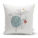 - Rh-K5371-Portre-Cizim-Uzerinde-Yaprak-Desenli-Dekoratif-Kirlent-Kilifi - Realhomes Portre Çizim Üzerinde Yaprak Desenli Dekoratif Kırlent Kılıfı Realhomes