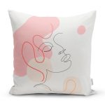 - Rh-K5374-Kirmizi-Seritli-Portre-Cizimli-Ozel-Tasarimli-Modern-Kirlent-Kilifi - Realhomes Kırmızı Şeritli Portre Çizimli Özel Tasarımlı Modern Kırlent Kılıfı Realhomes