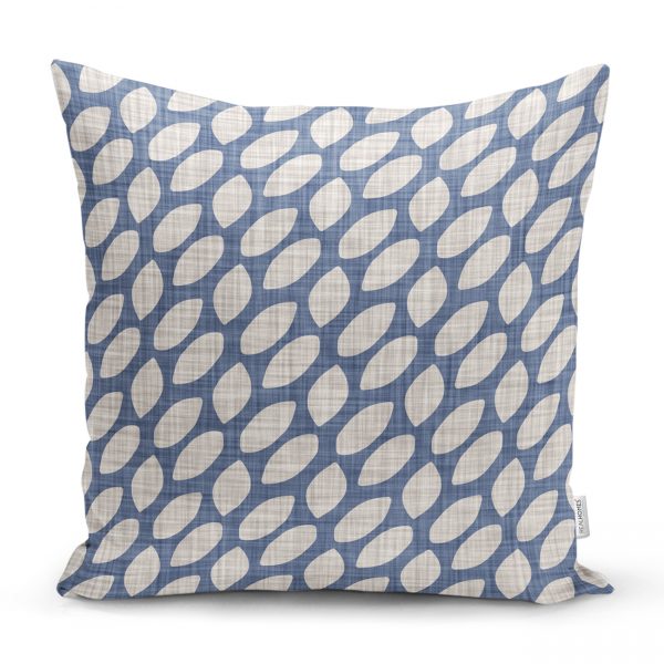 - Rh-K5392-Lacivert-Kot-Zemin-Uzerinde-Gri-Su-Damlacikli-Dekoratif-Kirlent-Kilifi - Realhomes  Kot Zemin Üzerinde Soyut Çizimli Dekoratif Yastık Kılıfı Realhomes