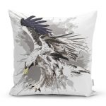 - Rh-K5429-Beyaz-Zemin-Uzerinde-Kartal-JK-Motifli-Kirlent-Kilifi - Realhomes Beyaz Zemin Üzerinde Kartal JK Motifli Kırlent Kılıfı Realhomes