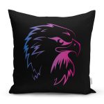 Siyah Zeminde Neon Kartal Motifli Kırlent Kılıfı Realhomes