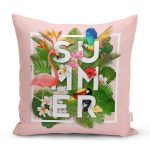 - Rh-K5505-Pembe-Summer-Filamingo-Ozel-Tasarim-Kirlent-Kilifi - Realhomes Pembe Summer Filamingo Özel Tasarım Kırlent Kılıfı Realhomes