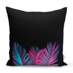 - Rh-K5521-Siyah-Zeminli-Tropik-Yaprakli-Ozel-Tasarim-Dekoratif-Kirlent-Kilifi - Realhomes Siyah Zeminli Tropik Yapraklı Özel Tasarım Dekoratif Kırlent Kılıfı Realhomes