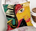 - Rh-K5581-Muzik-Temali-Soyut-Kadin-Motifli-Kirlent-Kilifi-1 - Realhomes Müzik Temalı Soyut Kadın Motifli Kırlent Kılıfı Realhomes