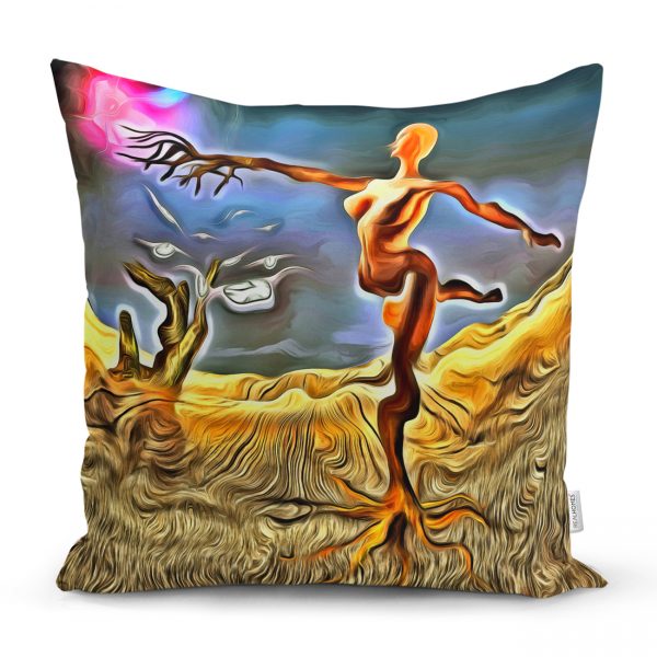 - Rh-K5585-Altin-Varakli-Agac-Kadin-Motifli-Dekoratif-Kirlent-Kilifi - Realhomes  Altın Varaklı Ağaç Kadın Motifli Dekoratif Kırlent Kılıfı Realhomes