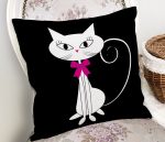 - Rh-K5608-Siyah-Zeminde-Sevimli-Beyaz-Kedicik-Ozel-Tasarimli-Yastik-Kilifi-1 - Realhomes  Siyah Zeminde Sevimli Beyaz Kedicik Özel Tasarımlı Yastık Kılıfı Realhomes